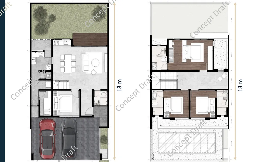 Floor plan for Type 9×18